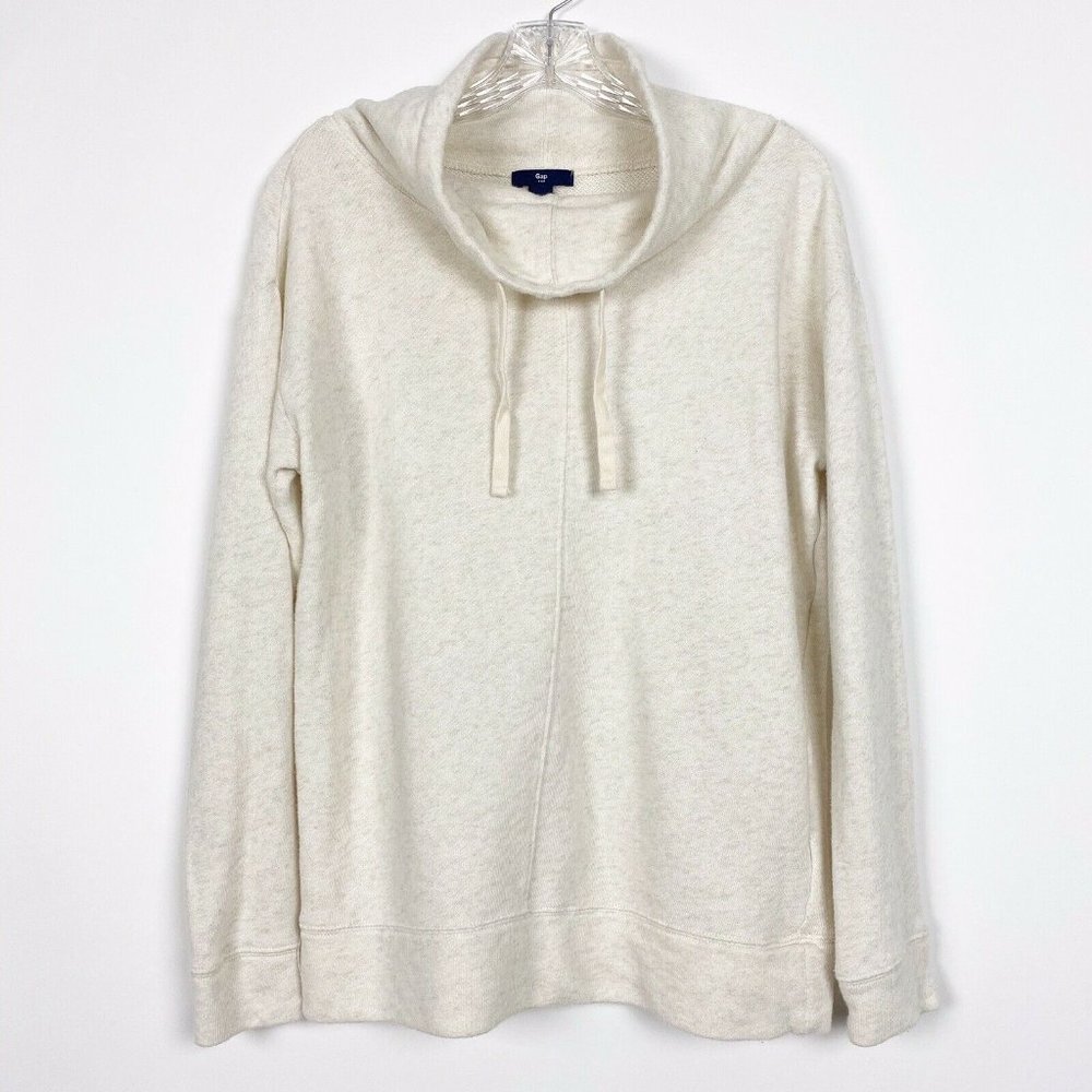 Gap Soft Cowl Neck Pullover Tunic Sweater Oatmeal